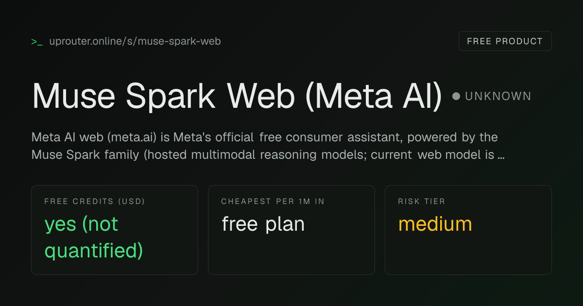 Muse Spark Web (Meta AI) added to the directory