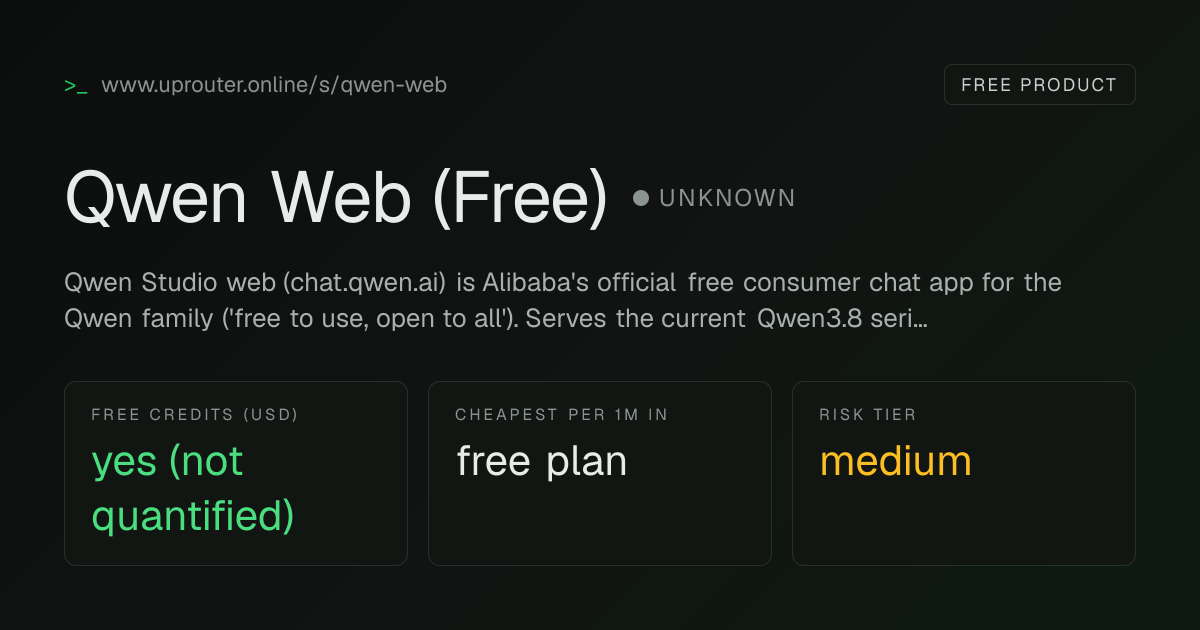Qwen Web (Free) added to the directory
